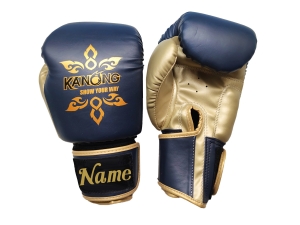 Personalized Boxing Gloves : KNGCUST-402 Navy