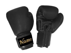 Personalized Boxing Gloves : KNGCUST-406 Black