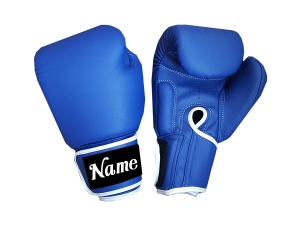 Personalized Boxing Gloves : KNGCUST-407 Blue