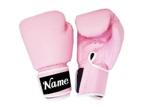 Personalized Boxing Gloves : KNGCUST-408 Lightpink