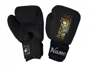 Personalized Boxing Gloves : KNGCUST-415 Black