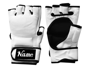 Personalized MMA Gloves : KNGCUST-MMA-White