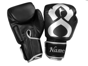 Personalized Boxing Gloves : KNGCUST-R-422 Black