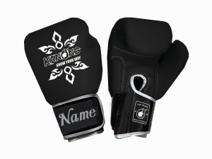 Personalized Boxing Gloves : KNGCUST-R-426 Black