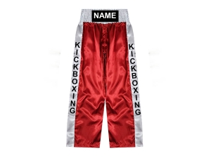 Custom made kickboxing pants : KNPANTS-001-Red