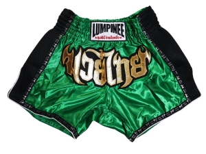 Lumpinee Kids Muay Thai Fight Shorts : LUMRTO-003-DarkGreen-K