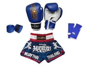 Kids Muay Thai Bundle set Boxing Kits : 133-Blue