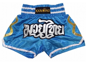 Kanong Kids Muay Thai Kick Boxing Shorts : KNS-143-Skyblue