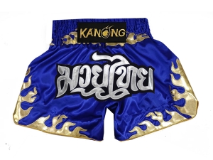 Kanong Kids Muay Thai Kick Boxing Shorts : KNS-145-Blue