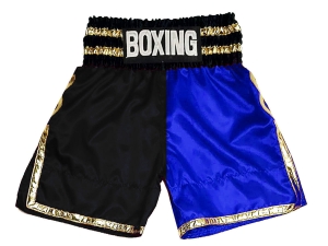 Customize Boxing Shorts : KNBSH-039-Black-Blue