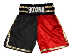 Customize Boxing Shorts : KNBSH-039-Black-Red