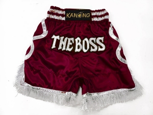 Custom Boxing Shorts : KNBXCUST-2048-Maroon