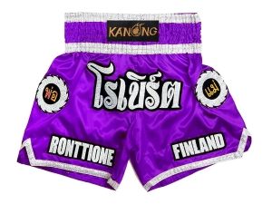 Customized Muay Thai Boxing Shorts : KNSCUST-1242-Purple