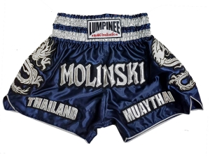 Customized Muay Thai Boxing Shorts : KNSCUST-1251-Navy